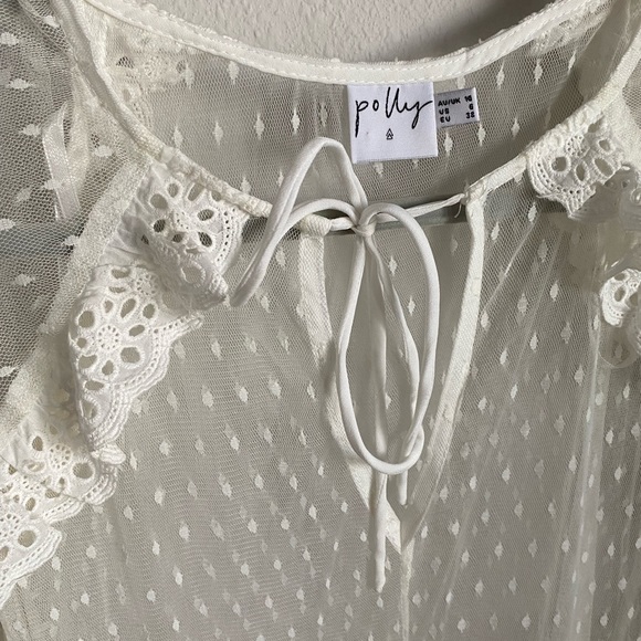 NWOT - PRINCESS POLLY - WHITE MESH COVER UP - Picture 8 of 9